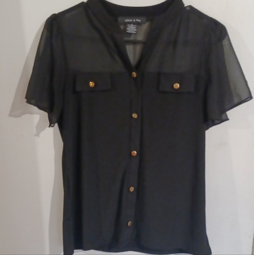 Adele & May womens black blouse